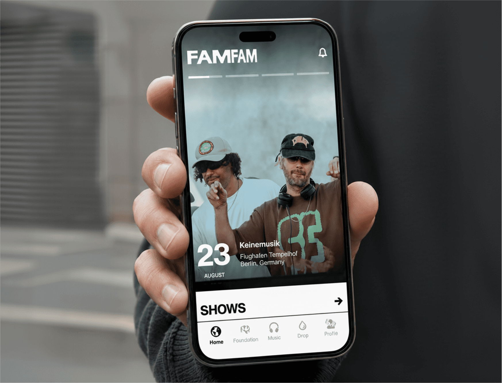 Venture Building App-Entwicklung: Abbildung der FAMFAM-App